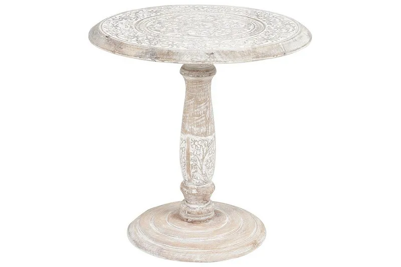 Drusilla Sidobord 45 cm - Ljust trä/Vit - Products - Möbler - Bord & matgrupp - Avlastningsbord & sidobord - Brickbord & småbord