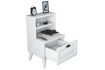 Eladia Sängbord 45 cm - Vit - Products - Möbler - Bord & matgrupp - Avlastningsbord & sidobord - Sängbord & nattduksbord