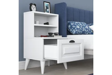 Eladia Sängbord 45 cm - Vit - Products - Möbler - Bord & matgrupp - Avlastningsbord & sidobord - Sängbord & nattduksbord