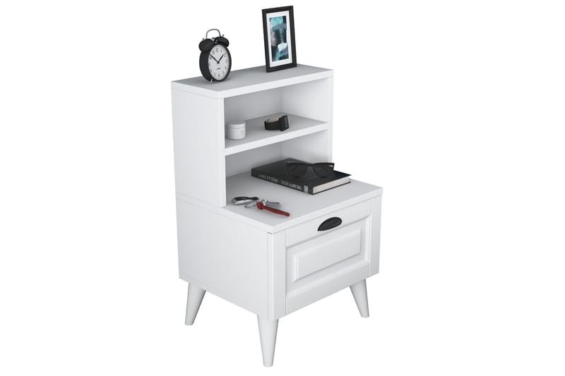 Eladia Sängbord 45 cm - Vit - Products - Möbler - Bord & matgrupp - Avlastningsbord & sidobord - Sängbord & nattduksbord