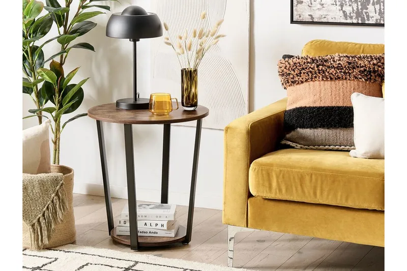 Emmalee Sidobord 50 cm - Mörkt trä/Svart - Products - Möbler - Bord & matgrupp - Avlastningsbord & sidobord - Brickbord & småbord