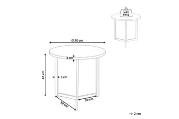 Filmore Sidobord 39 cm - Mörkt trä/Svart - Products - Möbler - Bord & matgrupp - Avlastningsbord & sidobord - Brickbord & småbord