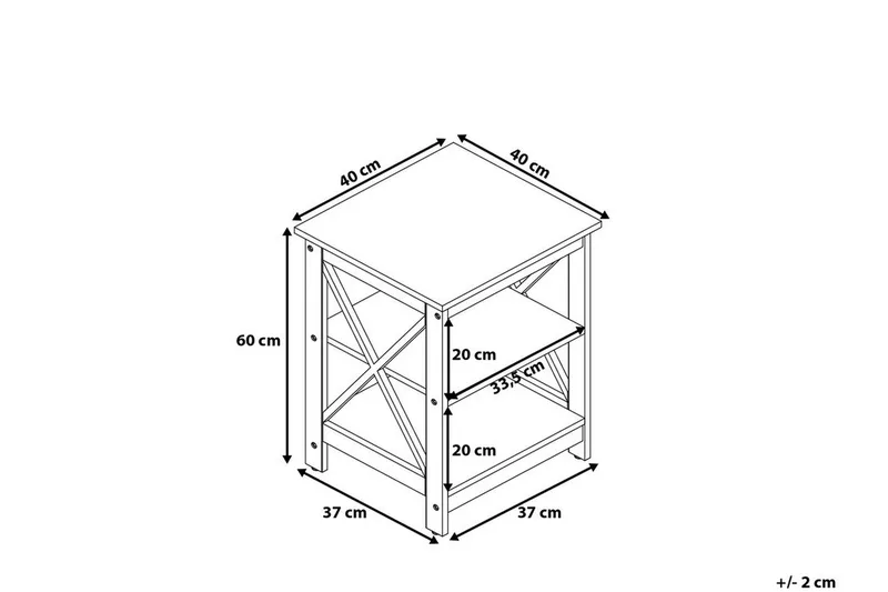 Foster Sidobord 40 cm - Vit - Products - Möbler - Bord & matgrupp - Avlastningsbord & sidobord - Brickbord & småbord