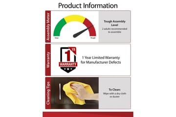 Franklin Sidobord 56 cm 2 Lådor Grå - Dorel Home - Products - Möbler - Bord & matgrupp - Avlastningsbord & sidobord - Brickbord & småbord