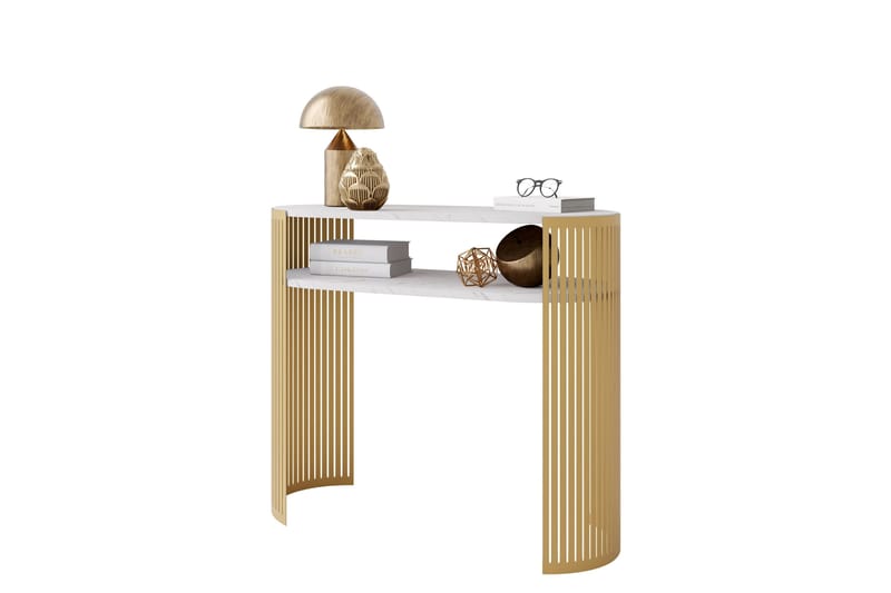 Friend Konsollbord 100 cm - Guld/Vit - Products - Möbler - Bord & matgrupp - Avlastningsbord & sidobord - Konsolbord & hallbord