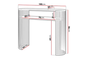 Friend Konsollbord 100 cm - Rosa/Vit - Products - Möbler - Bord & matgrupp - Avlastningsbord & sidobord - Konsolbord & hallbord