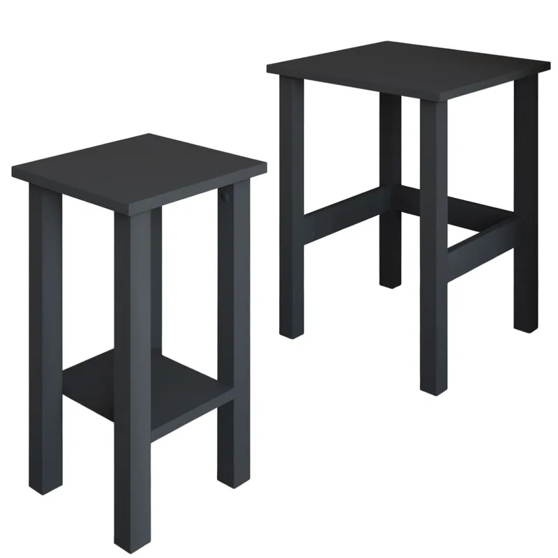 Ginallie Sidobord set 45x60 cm - Antracit - Products - Möbler - Bord & matgrupp - Avlastningsbord & sidobord - Brickbord & småbord