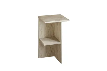 Gwyneth Sängbord 36 cm med Travertinutseende, Förvaring med Hyllor - Grå - Products - Möbler - Bord & matgrupp - Avlastningsbord & sidobord - Sängbord & nattduksbord