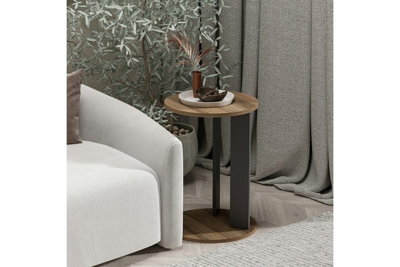 Haelyn Sidobord 34 cm - Valnöt/Antracit - Products - Möbler - Bord & matgrupp - Avlastningsbord & sidobord - Brickbord & småbord