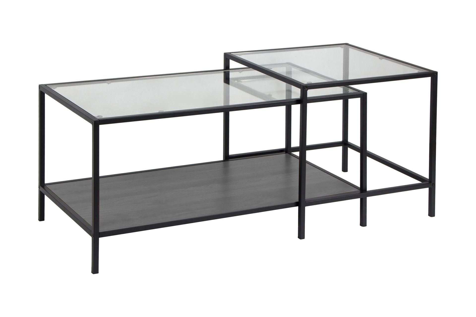 Hasslevik Satsbord 90 cm med Förvaring Hylla 2 Bord