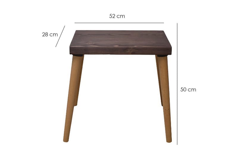 Hermanito Sidobord 62x52x62 cm - Brun - Products - Möbler - Bord & matgrupp - Avlastningsbord & sidobord - Satsbord