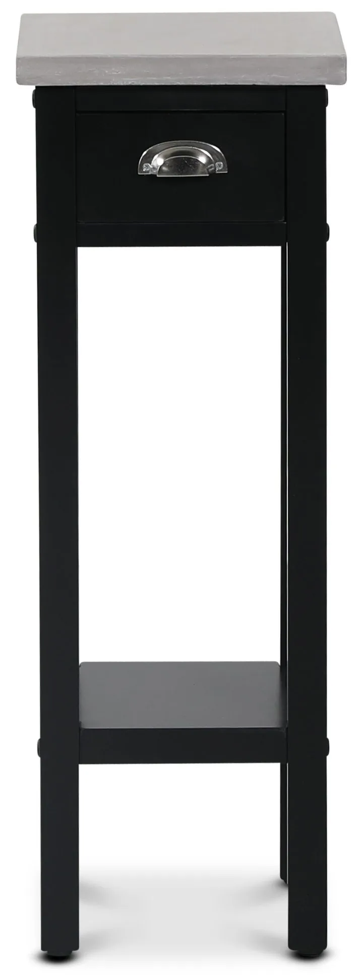 Hugo sängbord 70 cm högt - Svart / grå topp - Svart - Products - Möbler - Bord & matgrupp - Avlastningsbord & sidobord - Sängbord & nattduksbord