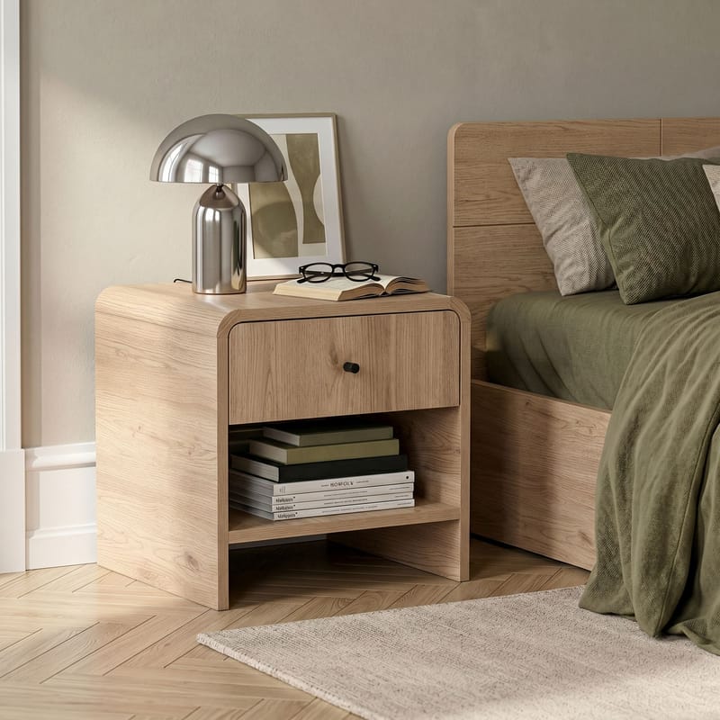 Joren Sängbord 45x45x40 cm - Sepet Oak - Products - Möbler - Bord & matgrupp - Avlastningsbord & sidobord - Sängbord & nattduksbord