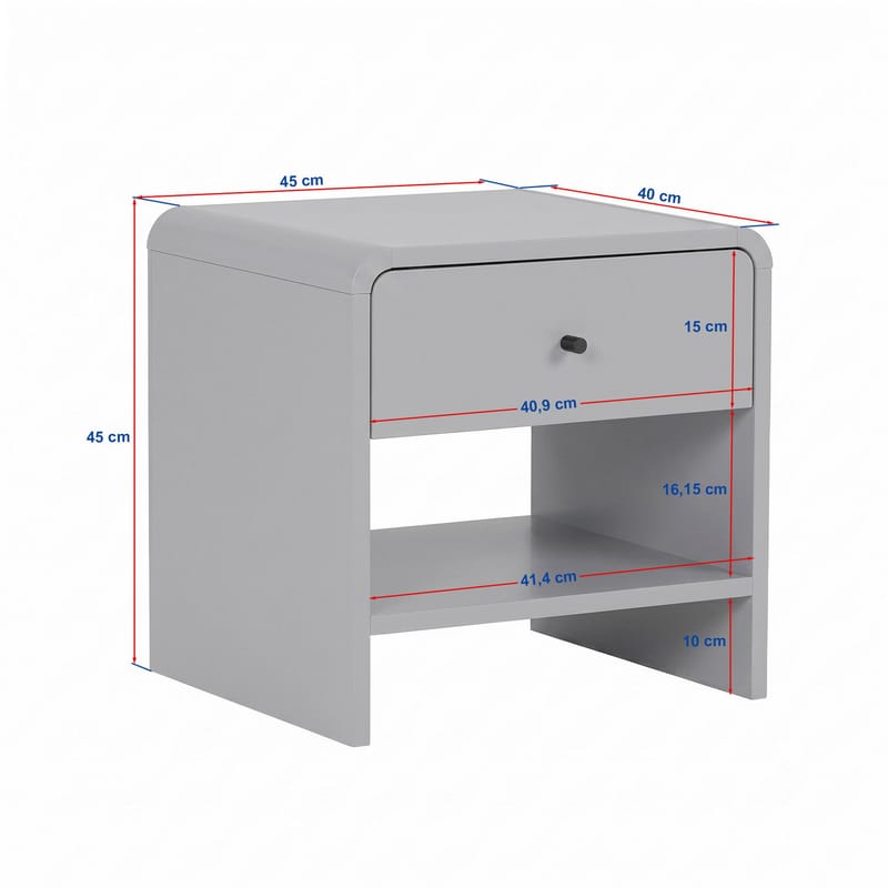 Joren Sängbord 45x45x40 cm - Sepet Oak - Products - Möbler - Bord & matgrupp - Avlastningsbord & sidobord - Sängbord & nattduksbord