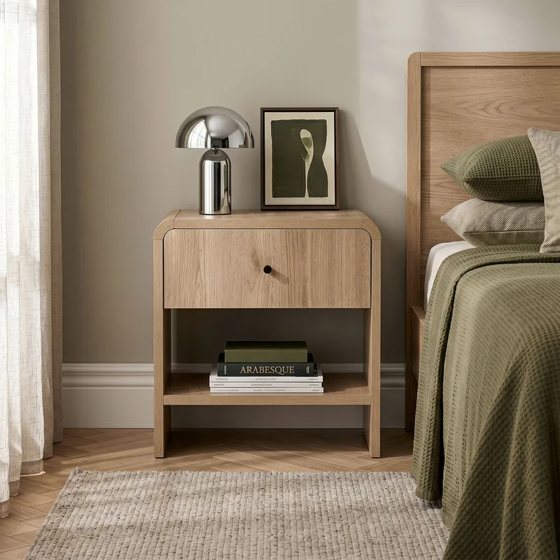 Joren Sängbord 45x45x40 cm - Sepet Oak - Products - Möbler - Bord & matgrupp - Avlastningsbord & sidobord - Sängbord & nattduksbord