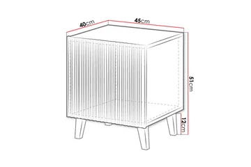 Juniskär Sängbord Fyrkantig Vit|Svart - Products - Möbler - Bord & matgrupp - Avlastningsbord & sidobord - Sängbord & nattduksbord