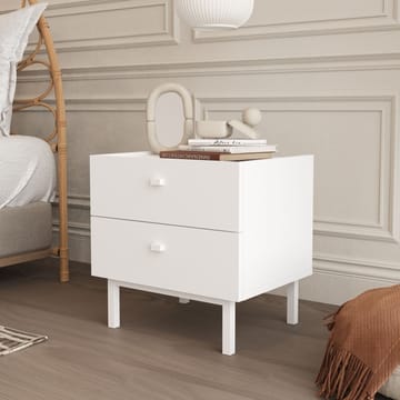 Kamulu Sängbord 47,9x47x36,8 cm - Vit - Products - Möbler - Bord & matgrupp - Avlastningsbord & sidobord - Sängbord & nattduksbord