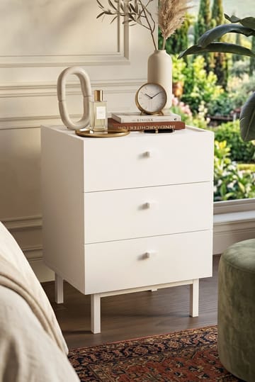 Kamulu Sängbord 47,9x63,5x36,8 cm - Vit - Products - Möbler - Bord & matgrupp - Avlastningsbord & sidobord - Sängbord & nattduksbord
