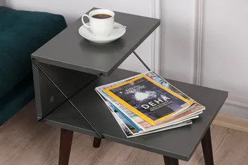 Kaysie Sängbord 50 cm - Antracit - Products - Möbler - Bord & matgrupp - Avlastningsbord & sidobord - Sängbord & nattduksbord