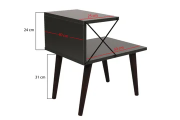 Kaysie Sängbord 50 cm - Antracit - Products - Möbler - Bord & matgrupp - Avlastningsbord & sidobord - Sängbord & nattduksbord