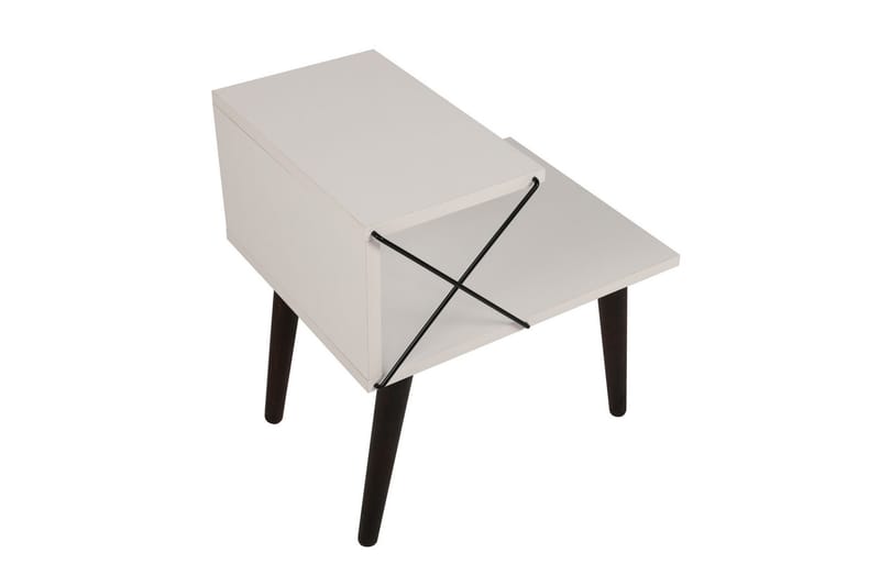 Kaysie Sängbord 50 cm - Vit - Products - Möbler - Bord & matgrupp - Avlastningsbord & sidobord - Sängbord & nattduksbord