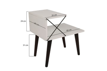 Kaysie Sängbord 50 cm - Vit - Products - Möbler - Bord & matgrupp - Avlastningsbord & sidobord - Sängbord & nattduksbord