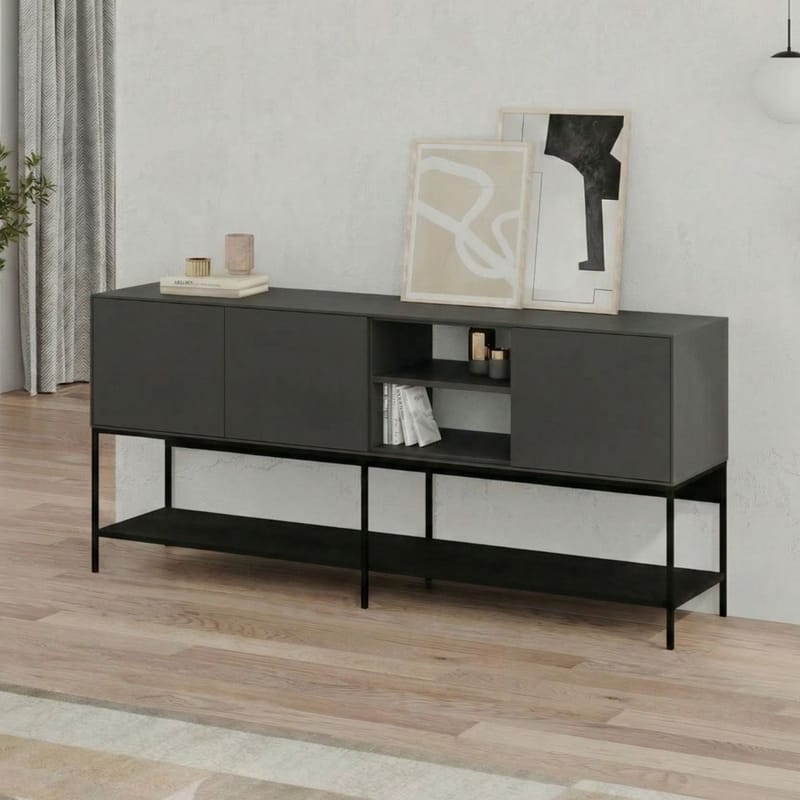 Kenvor Konsol 180x80x40 cm - Antracit, Wood Black, Svart - Products - Möbler - Bord & matgrupp - Avlastningsbord & sidobord - Konsolbord & hallbord