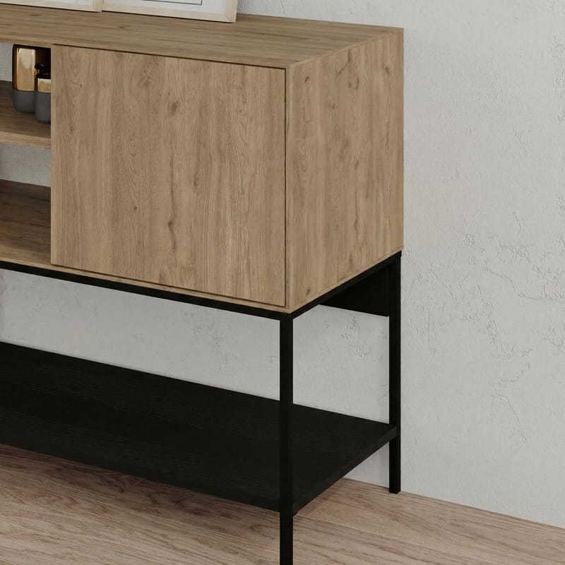 Kenvor Konsol 180x80x40 cm - Naturlig ek, Wood Black, svart - Products - Möbler - Bord & matgrupp - Avlastningsbord & sidobord - Konsolbord & hallbord