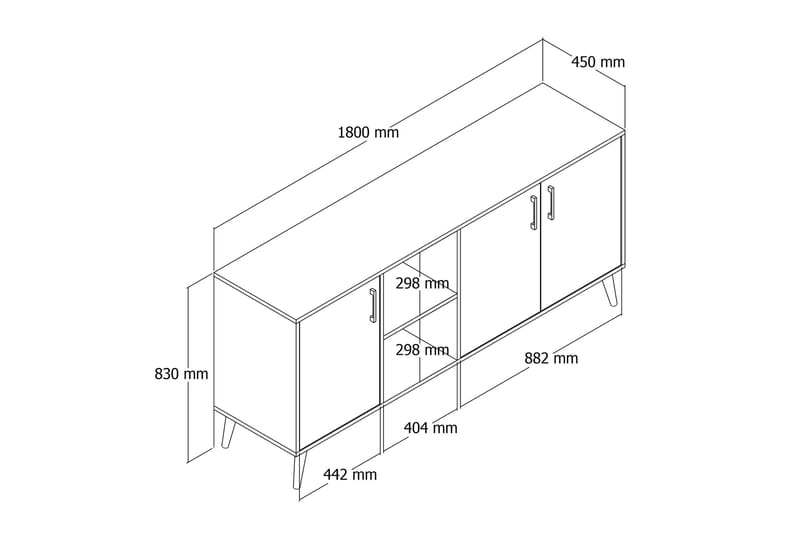 Konsollbord Desgrar Konsollbord 180x80 cm Brun - Products - Möbler - Bord & matgrupp - Avlastningsbord & sidobord - Konsolbord & hallbord