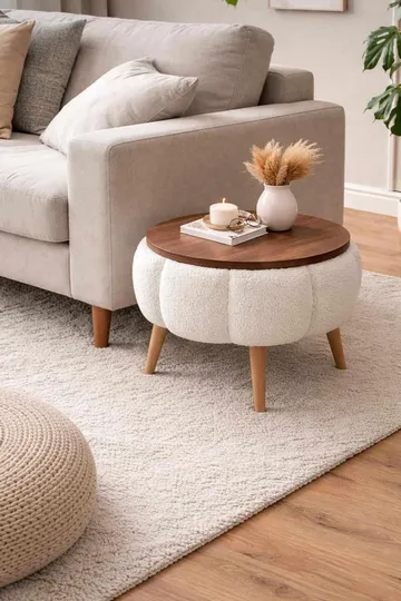 Kundu Sidobord Rund 45 cm Bubblig