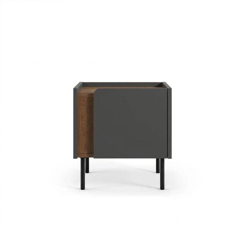 Lomar Nattduksbord 45,5x47,8x35 cm - Naturlig ek, antracit, svart - Products - Möbler - Bord & matgrupp - Avlastningsbord & sidobord - Sängbord & nattduksbord