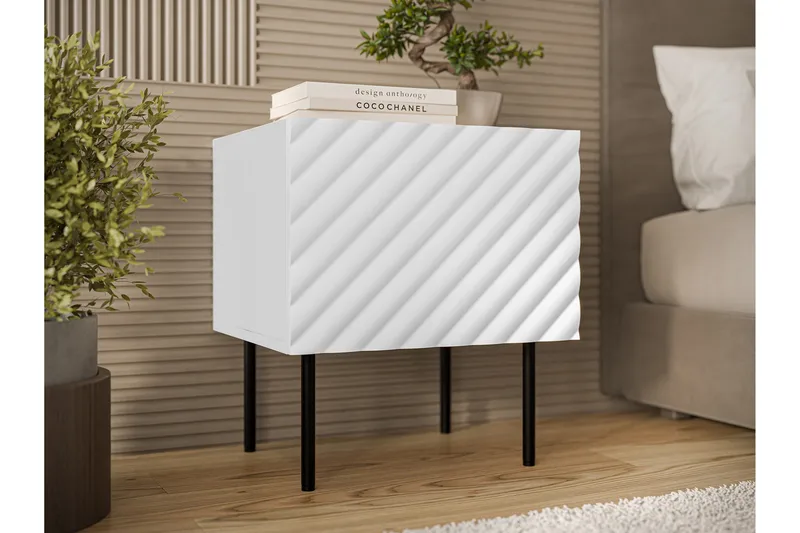 Munkedal Sängbord 47 cm - Vit - Products - Möbler - Bord & matgrupp - Avlastningsbord & sidobord - Sängbord & nattduksbord