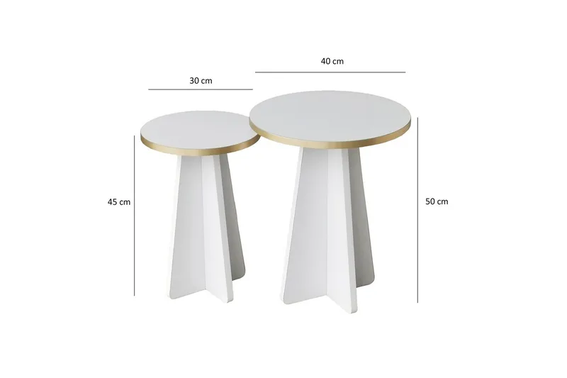 Munne Soffbord 40 cm - Vit - Products - Möbler - Bord & matgrupp - Avlastningsbord & sidobord - Satsbord