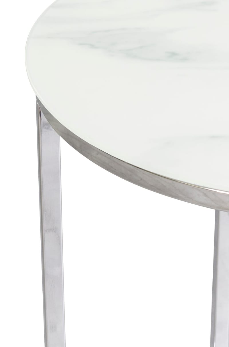 Palasso runt Lampbord Ø40 cm  -  Krom / Ljus marmorering - Krom / Ljus marmorering - Products - Möbler - Bord & matgrupp - Avlastningsbord & sidobord - Brickbord & småbord