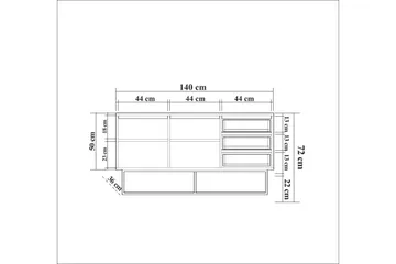 Pribeta Konsollbord 140 cm - Mörkbrun/Svart - Products - Möbler - Bord & matgrupp - Avlastningsbord & sidobord - Konsolbord & hallbord