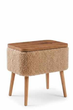Queno Sängbord 60x55x30 cm - Beige och natur - Products - Möbler - Bord & matgrupp - Avlastningsbord & sidobord - Sängbord & nattduksbord