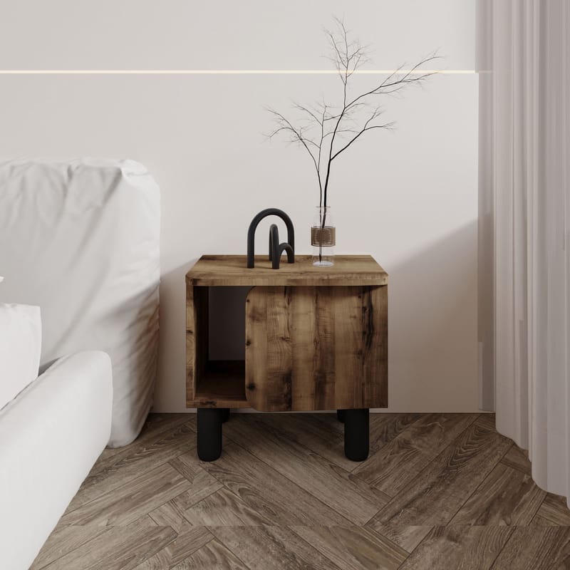 Relento Nattduksbord 50x48,6x30 cm - antik valnöt - Products - Möbler - Bord & matgrupp - Avlastningsbord & sidobord - Sängbord & nattduksbord