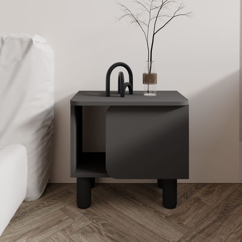 Relento Nattduksbord 50x48,6x30 cm - Antracit - Products - Möbler - Bord & matgrupp - Avlastningsbord & sidobord - Sängbord & nattduksbord