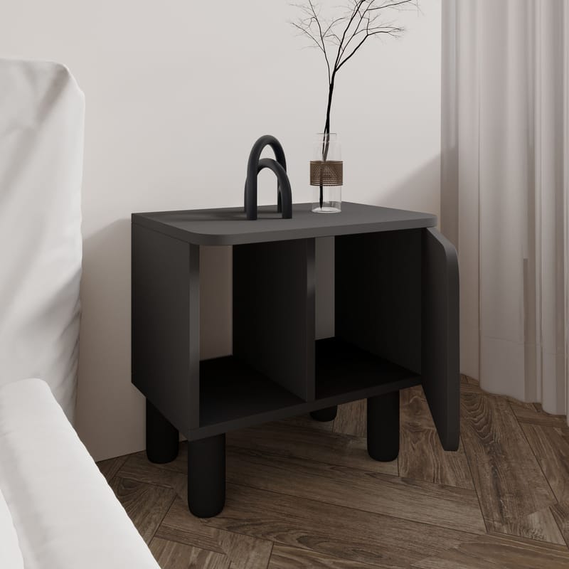 Relento Nattduksbord 50x48,6x30 cm - Antracit - Products - Möbler - Bord & matgrupp - Avlastningsbord & sidobord - Sängbord & nattduksbord