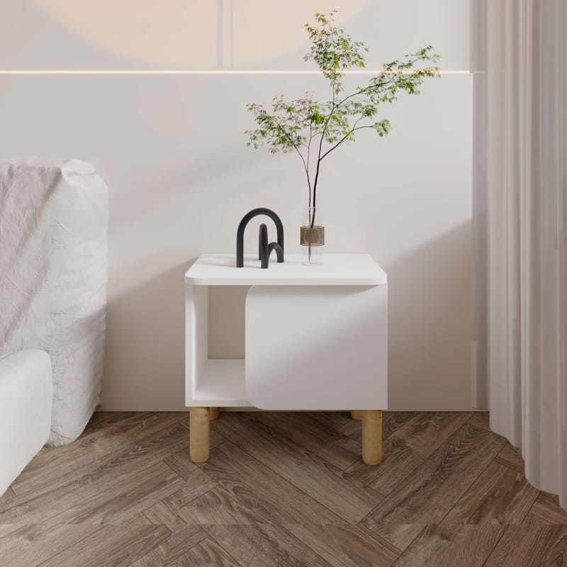 Relento Nattduksbord 50x48,6x30 cm - Vit - Products - Möbler - Bord & matgrupp - Avlastningsbord & sidobord - Sängbord & nattduksbord