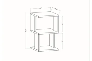 Rinorea S ängbord 29,6x49,4 cm - Vit - Products - Möbler - Bord & matgrupp - Avlastningsbord & sidobord - Sängbord & nattduksbord