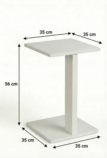 Rumira Sidobord 35 cm - Vit - Products - Möbler - Bord & matgrupp - Avlastningsbord & sidobord - Piedestal & blompiedestal