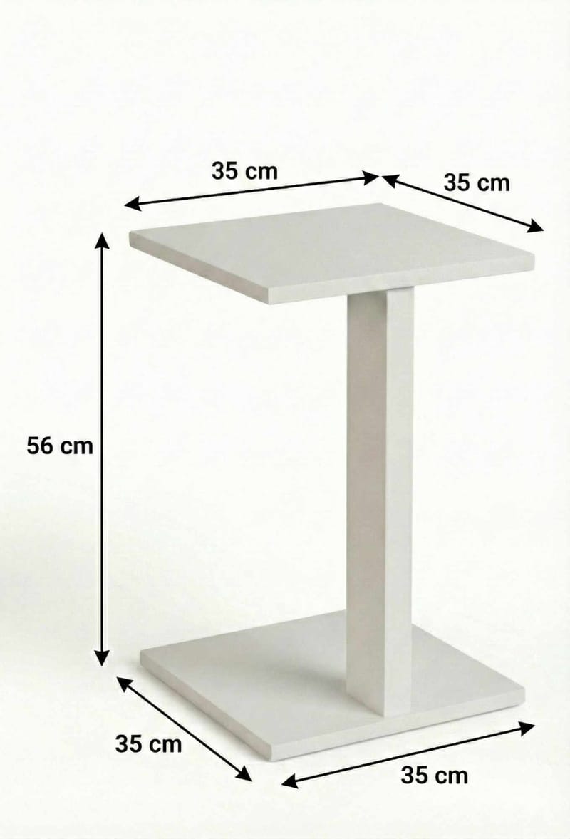 Rumira Sidobord 35 cm - Vit - Products - Möbler - Bord & matgrupp - Avlastningsbord & sidobord - Piedestal & blompiedestal