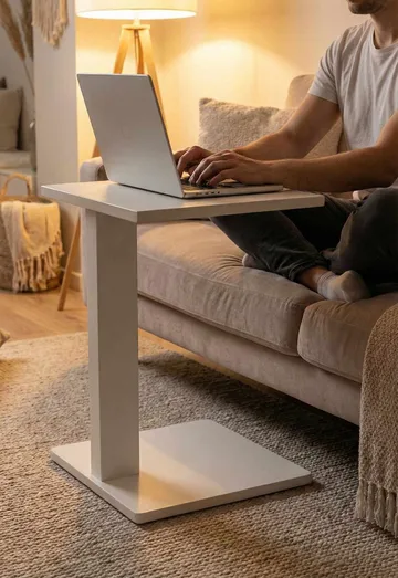 Rumira Sidobord 35 cm - Vit - Products - Möbler - Bord & matgrupp - Avlastningsbord & sidobord - Piedestal & blompiedestal