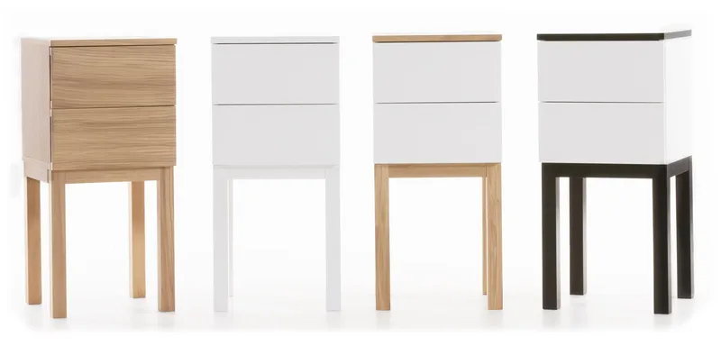 Sängbord Österlen med Lådor - Vit - Products - Möbler - Bord & matgrupp - Avlastningsbord & sidobord - Sängbord & nattduksbord
