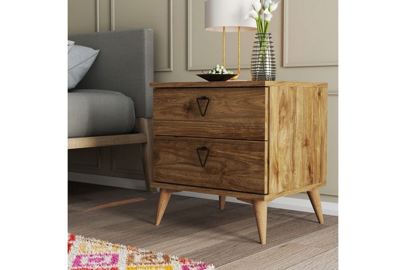 Sängbord & Nattduksbord Heibert Sängbord 52 cm Valnöt - Products - Möbler - Bord & matgrupp - Avlastningsbord & sidobord - Sängbord & nattduksbord