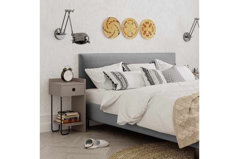 Sängbord 30 cm Höger - Ljusbrun - Products - Möbler - Bord & matgrupp - Avlastningsbord & sidobord - Sängbord & nattduksbord