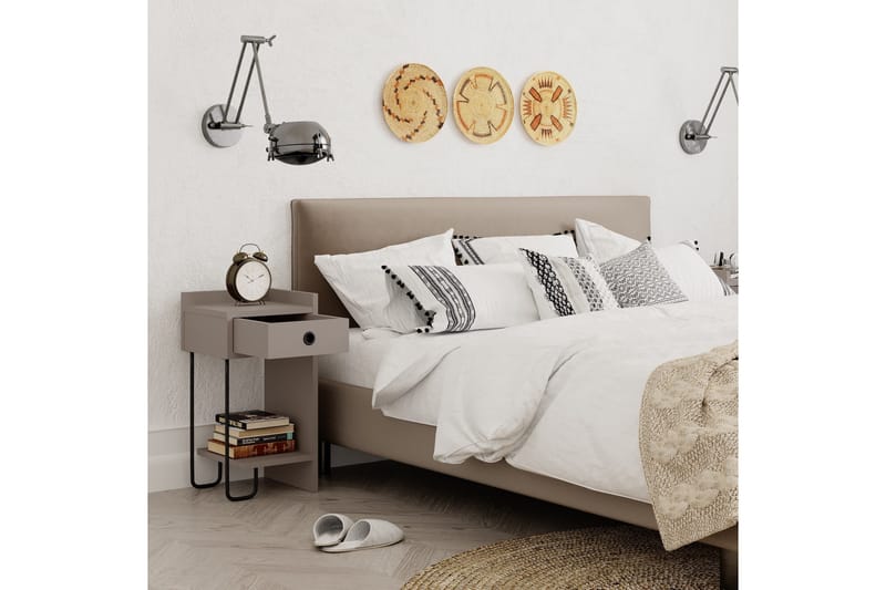 Sängbord 30 cm Höger - Ljusbrun - Products - Möbler - Bord & matgrupp - Avlastningsbord & sidobord - Sängbord & nattduksbord