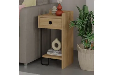 Sirius Sängbord 32x30 cm Ljusbrun - Hanah Home - Products - Möbler - Bord & matgrupp - Avlastningsbord & sidobord - Sängbord & nattduksbord