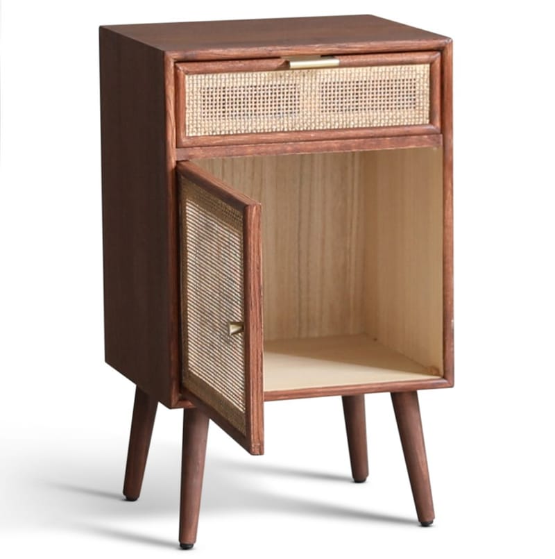 Sängbord valnöt/rotting 71 cm högt - Valnöt/rotting - Products - Möbler - Bord & matgrupp - Avlastningsbord & sidobord - Sängbord & nattduksbord